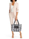 Cavalli Class Animal Print Large Tote Bag with Double Handle and Zip Closure