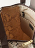 Cavalli Class Animal Print Large Tote Bag with Double Handle and Zip Closure