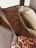 Cavalli Class Animal Print Large Tote Bag with Double Handle and Zip Closure