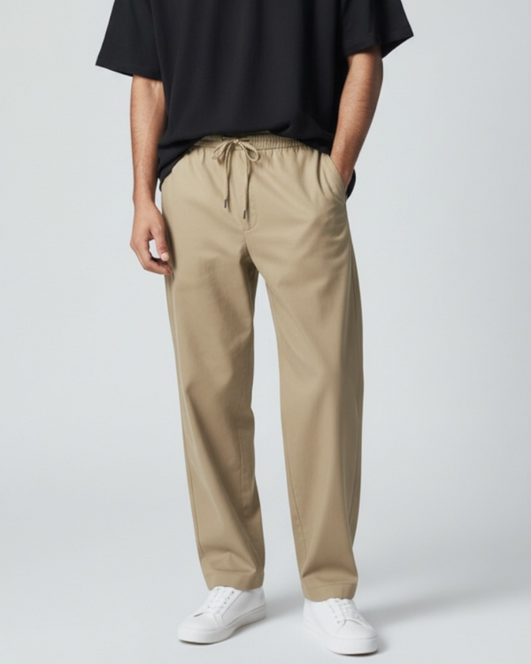 Zara Cotton Trouser Beige