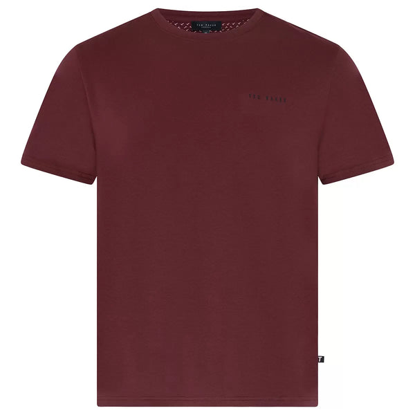 TED BAKER BASIC T SHIRT BURGUNDY