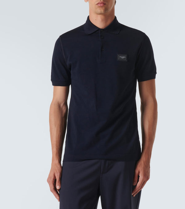 Dolce & Gabbana Pique Polo Navy blue