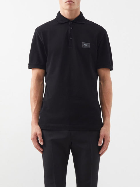 Dolce & Gabbana Pique Polo black