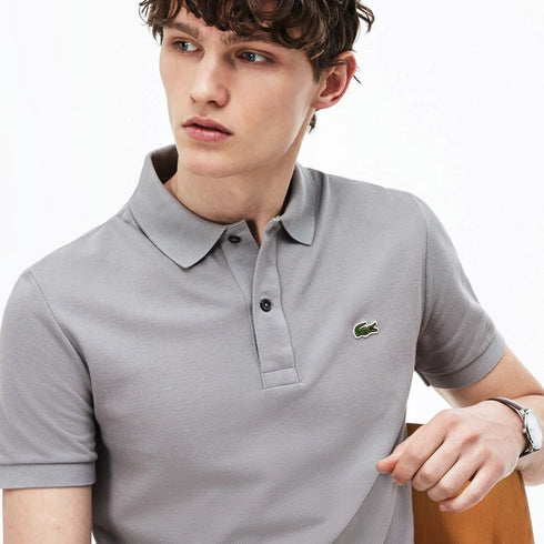 Lacoste Classic Fit Piqué Polo Shirt Grey