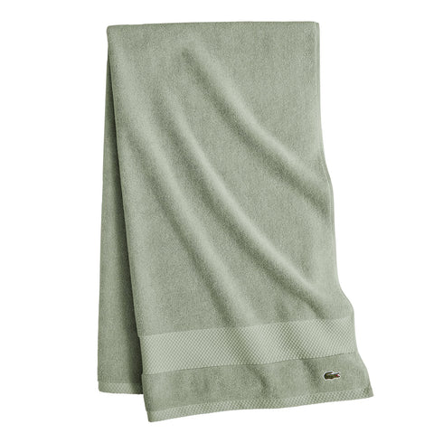LACOSTE HERITAGE SUPIMA COTTON Bath Towel, ALOE, 30" X 54"