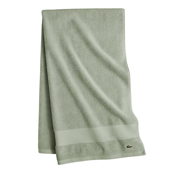 LACOSTE HERITAGE SUPIMA COTTON Bath Towel, ALOE, 30" X 54"