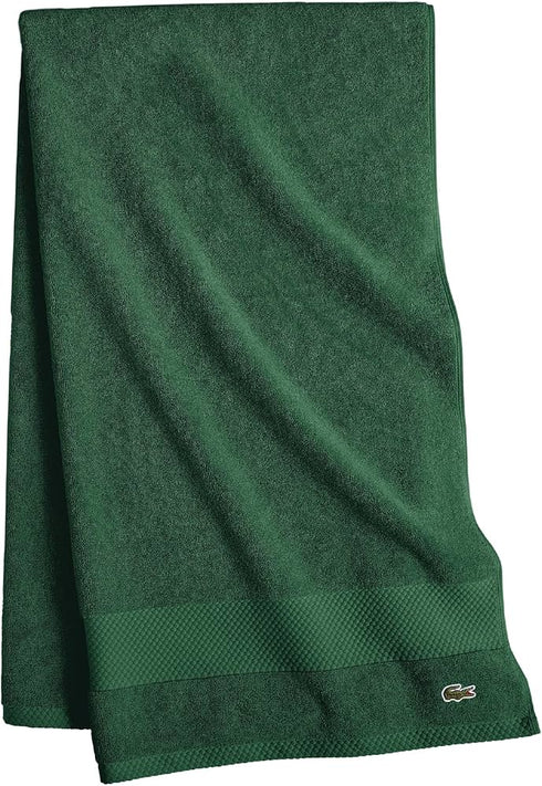 LACOSTE HERITAGE SUPIMA COTTON Bath Towel, CROC GREEN, 30" X 54"