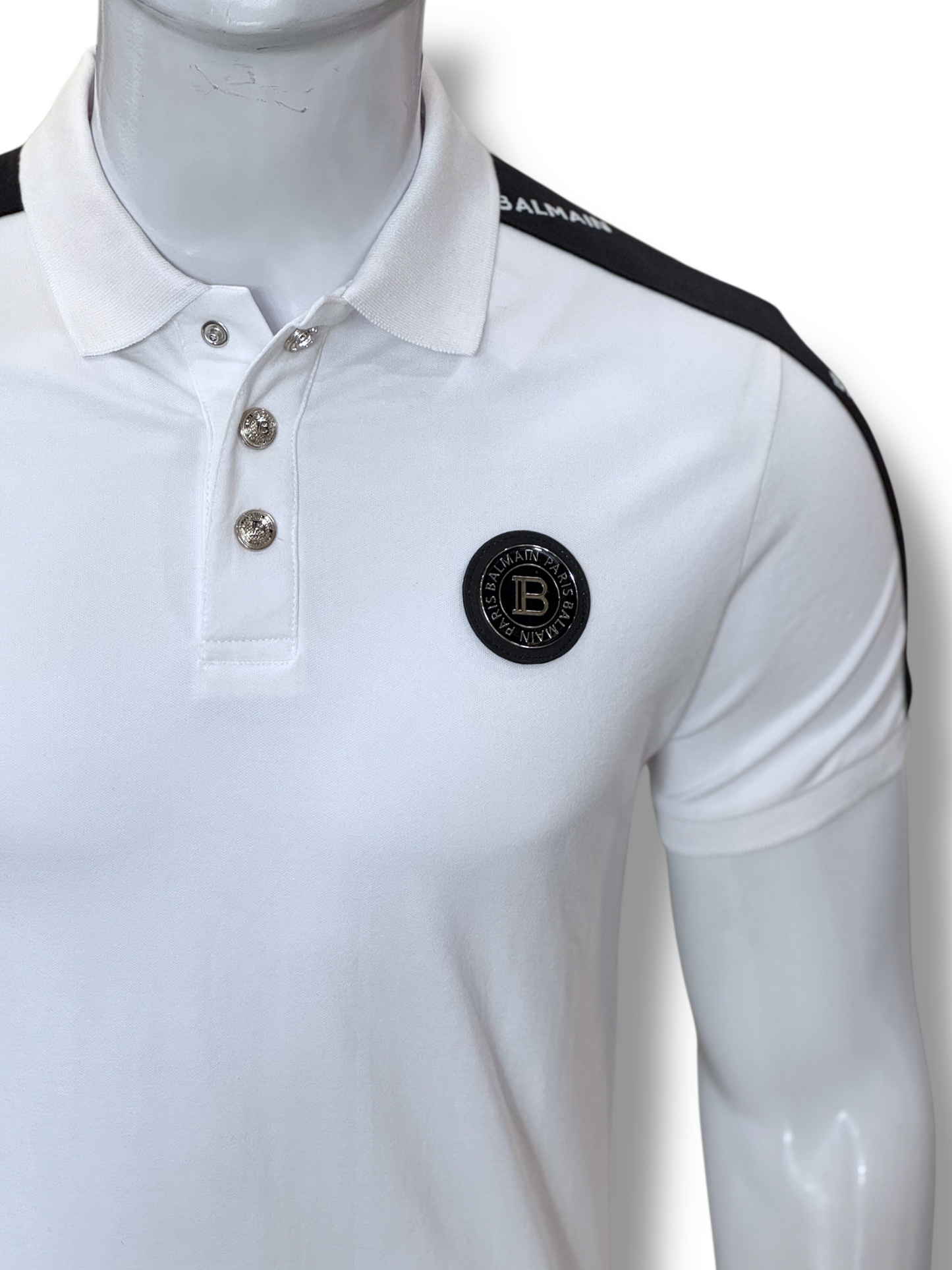 Balmain Patch Logo Shoulder Polo