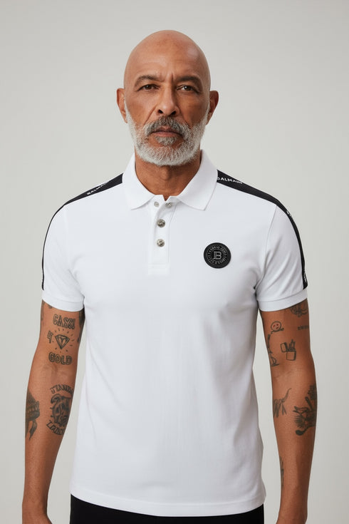 Balmain Patch Logo Shoulder Polo