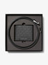 Michael Kors Signature Logo Wallet and Reversible Belt Gift Set