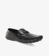 GUESS MEN'S AMADEO DRIVING STYLE LOAFERS | BLACK SQUARE TOE BIT ORNAMENT CUSHIONED SLIP-ON