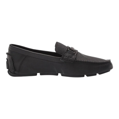 Calvin Klein Magnus Men's Slip-On Loafer in Black Weave Emboss
