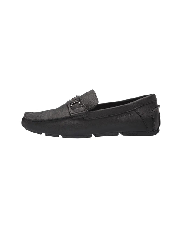 Calvin Klein Magnus Men's Slip-On Loafer in Black Weave Emboss