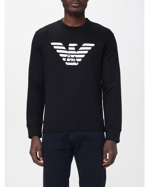 EMPORIO ARMANI MODAL-BLEND SWEATSHIRT WITH LOGO PRINT