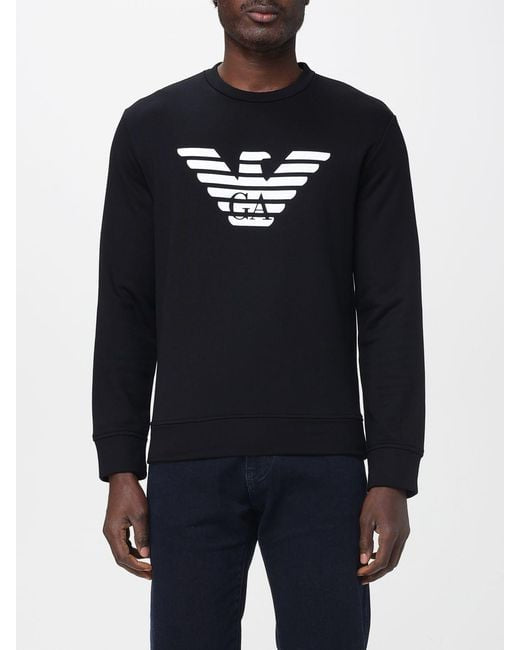 EMPORIO ARMANI MODAL-BLEND SWEATSHIRT WITH LOGO PRINT