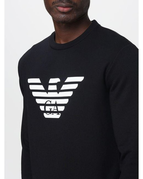 EMPORIO ARMANI MODAL-BLEND SWEATSHIRT WITH LOGO PRINT