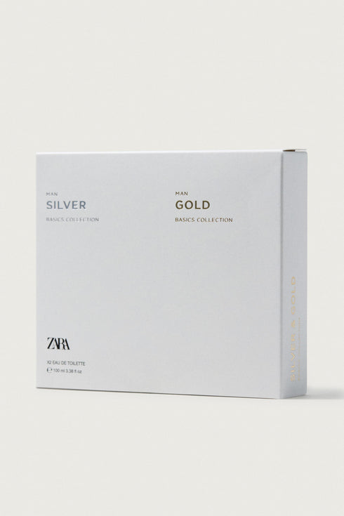 ZARA SILVER MAN GOLD EAU DE TOILETTE 100 ML + 100 ML / 3.38 OZ