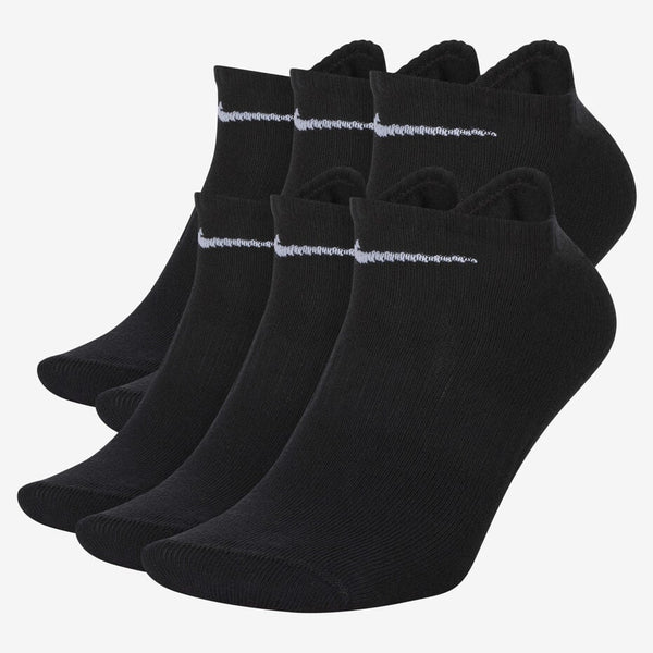 NIKE COTTON WITH DRI-FIT TECHNOLOGY BLACK SOCK PACK OF 6