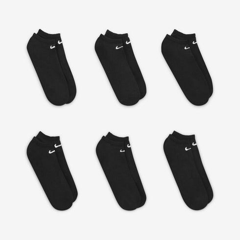 NIKE COTTON WITH DRI-FIT TECHNOLOGY BLACK SOCK PACK OF 6