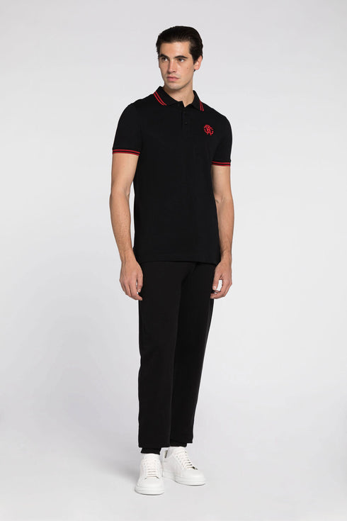 RC Monogram-Embroidered Polo Shirt | Roberto Cavalli Polo Shirts
