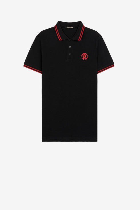 RC Monogram-Embroidered Polo Shirt | Roberto Cavalli Polo Shirts