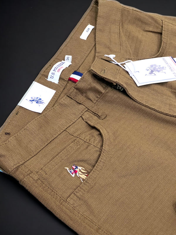 U.S.POLO ASSN. TEXTURE COTTON SLIM FIT