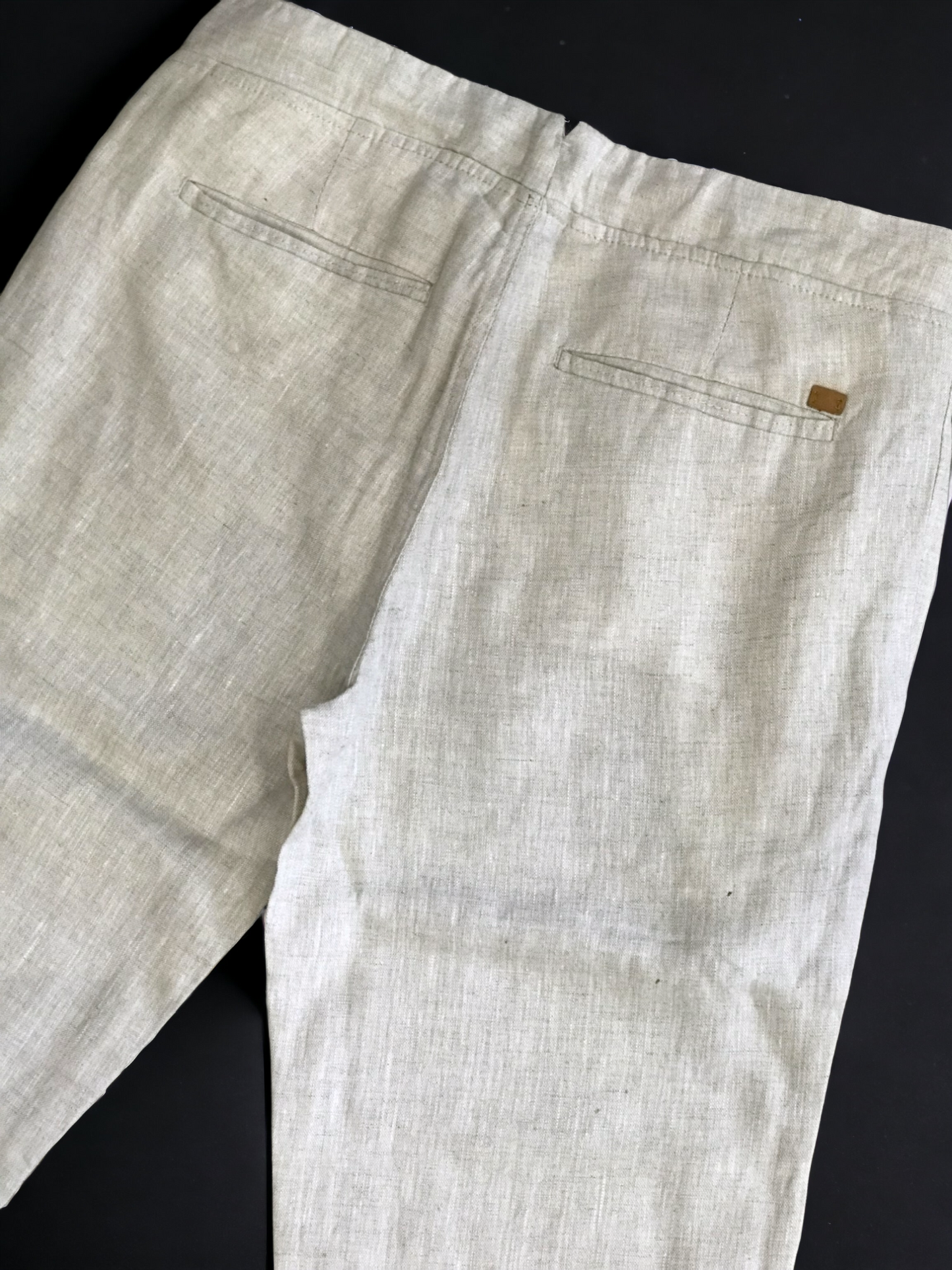 ZARA LINEN BEIDGE COTTON CHINOS
