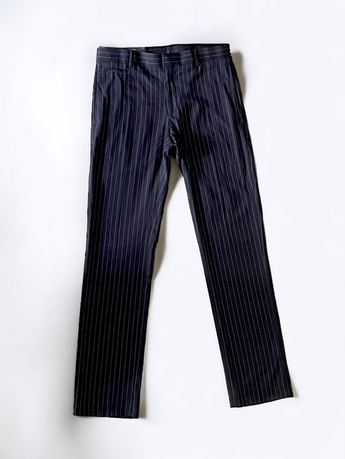 H&M STRIPES BLACK DRESS PANTS