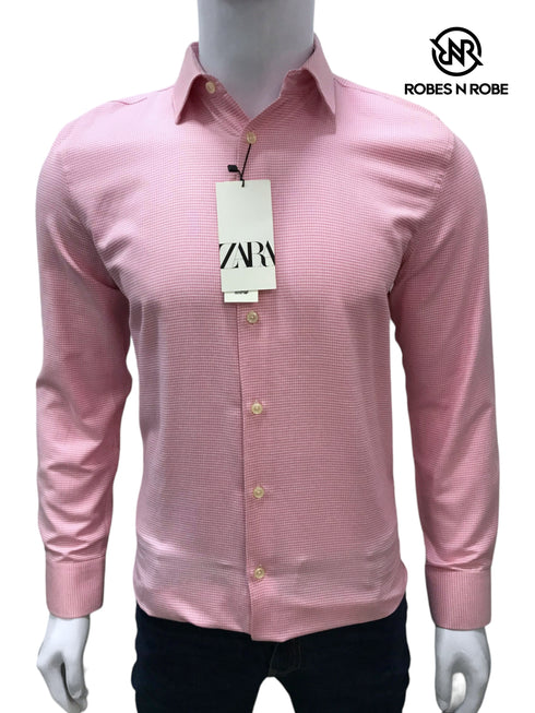ZARA MICRO CHECK SHIRT REGULAR FIT