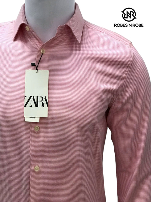 ZARA MICRO CHECK SHIRT REGULAR FIT