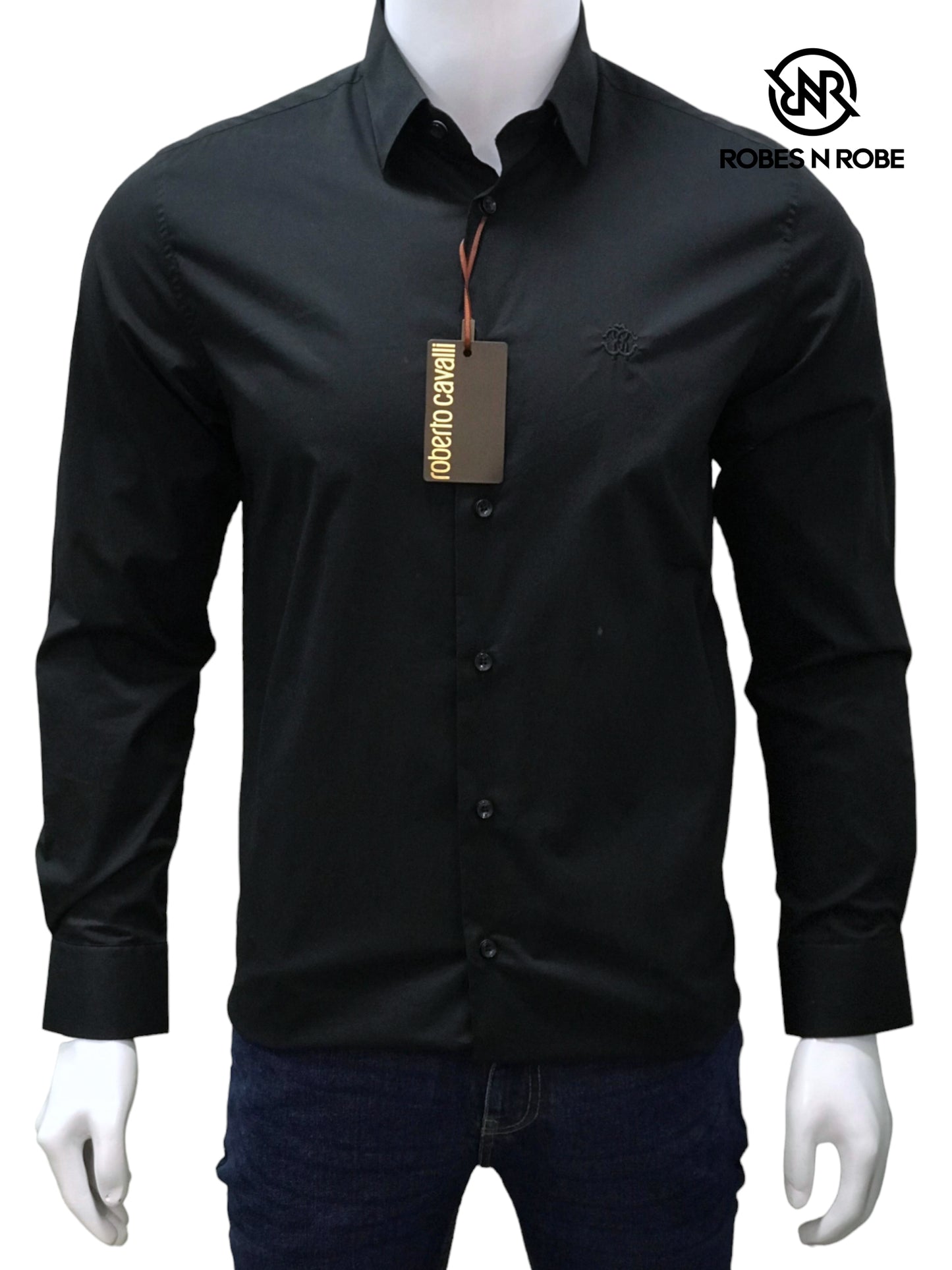 ROBERTO CAVALLI BLACK FORMEL SHIRT