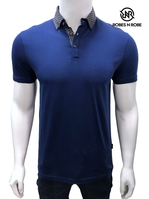 Ted Baker London Blue Texture Polo