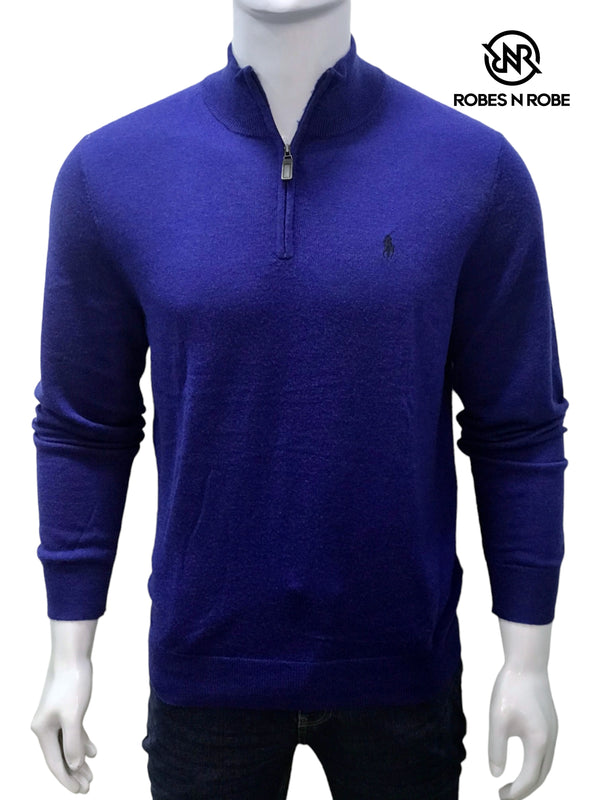 RALPH LAUREN MERINO WOOL HALF ZIPPER