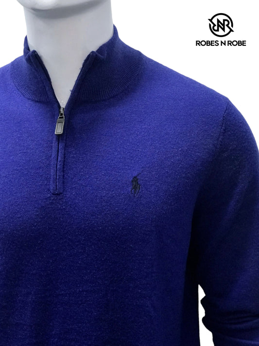 RALPH LAUREN MERINO WOOL HALF ZIPPER