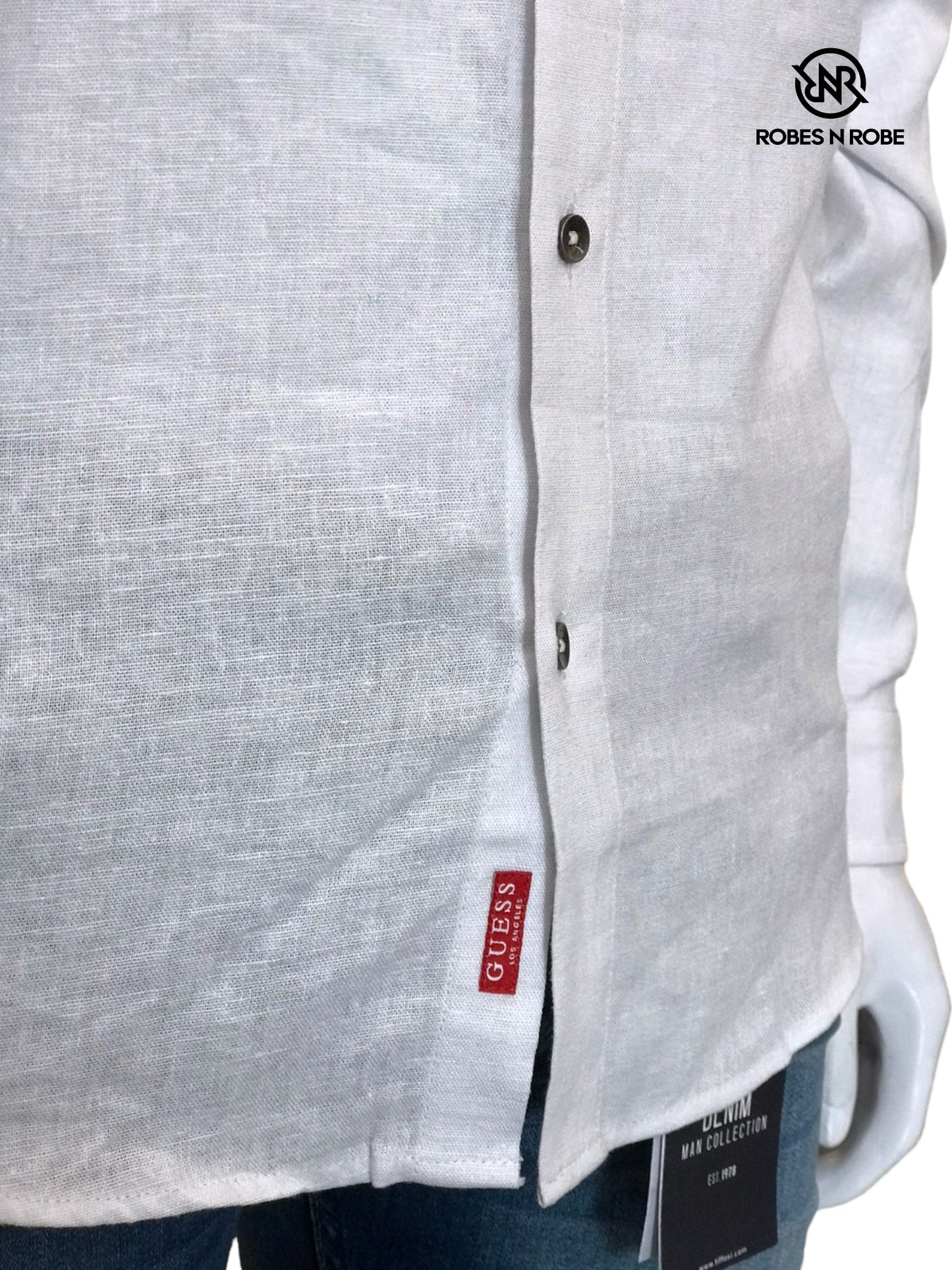 GUESS LINEN SHIRTS REGULAR FIT