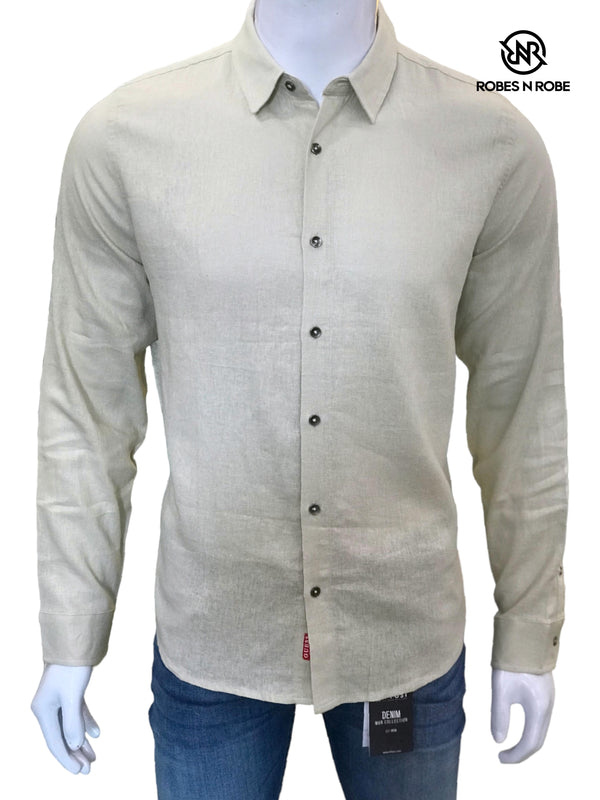 GUESS LINEN SHIRTS REGULAR FIT