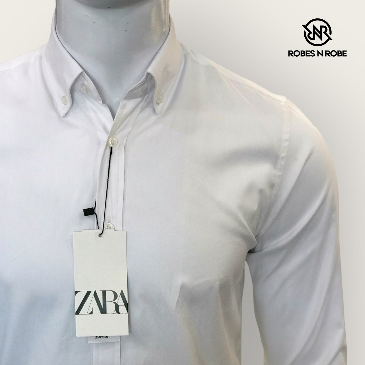 ZARA BUTTON DOWN WHITE COTTON SHIRT