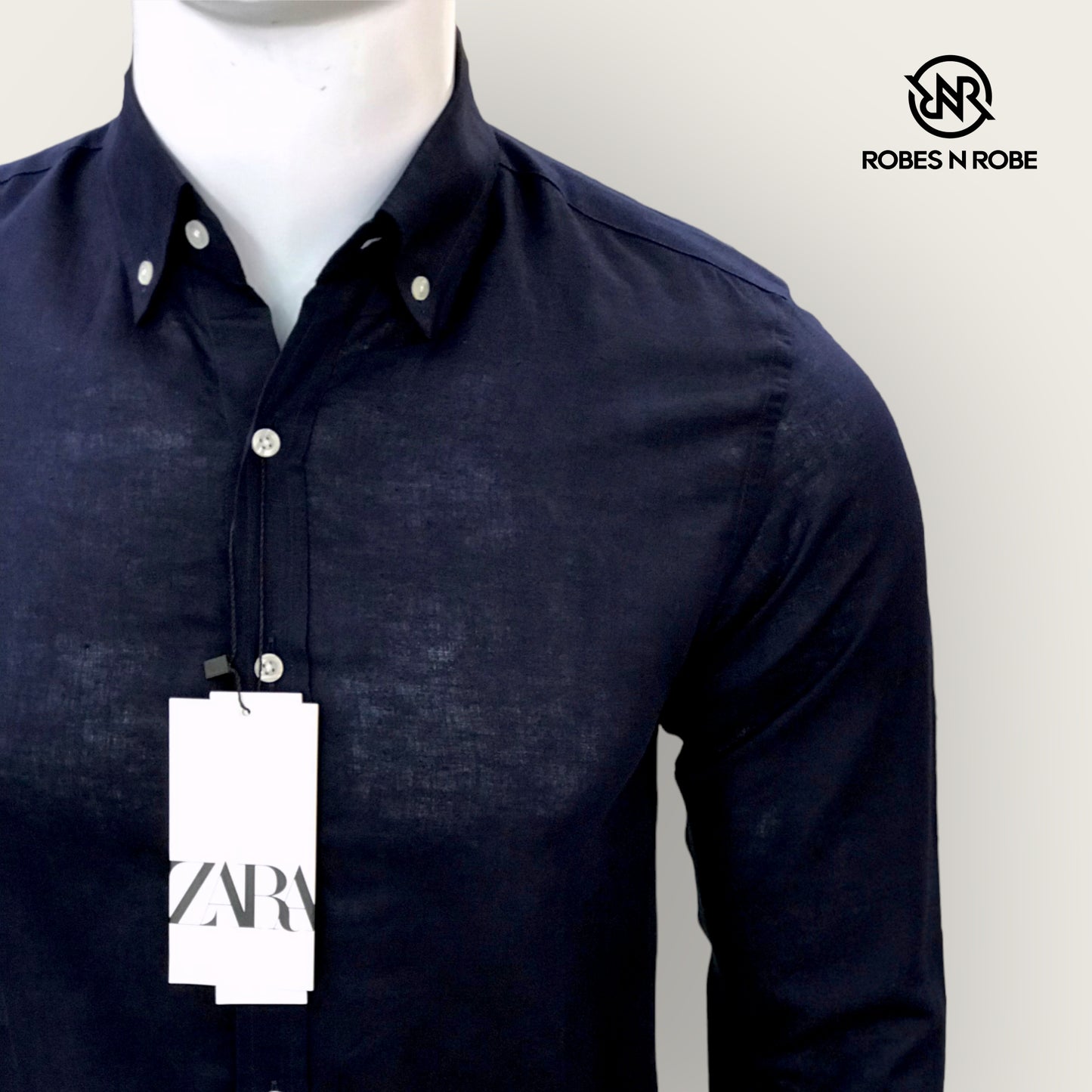 ZARA BUTTON DOWN LINEN SHIRT