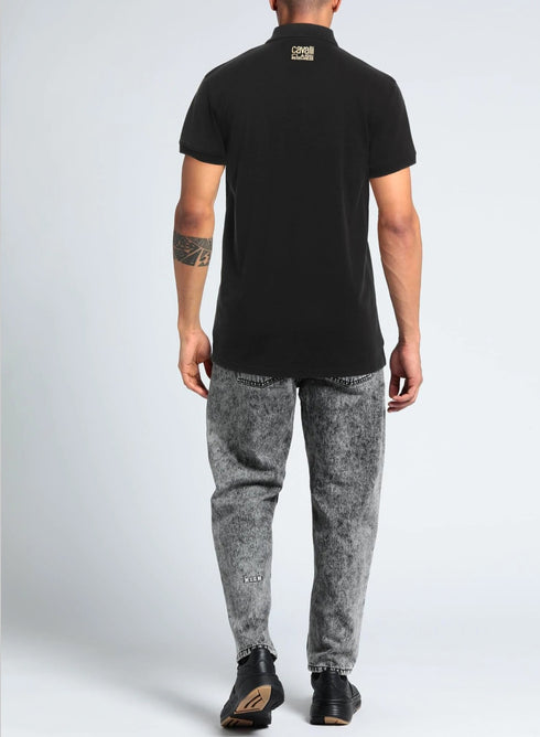 CAVALLI CLASS TIGER LOGO BLACK POLO