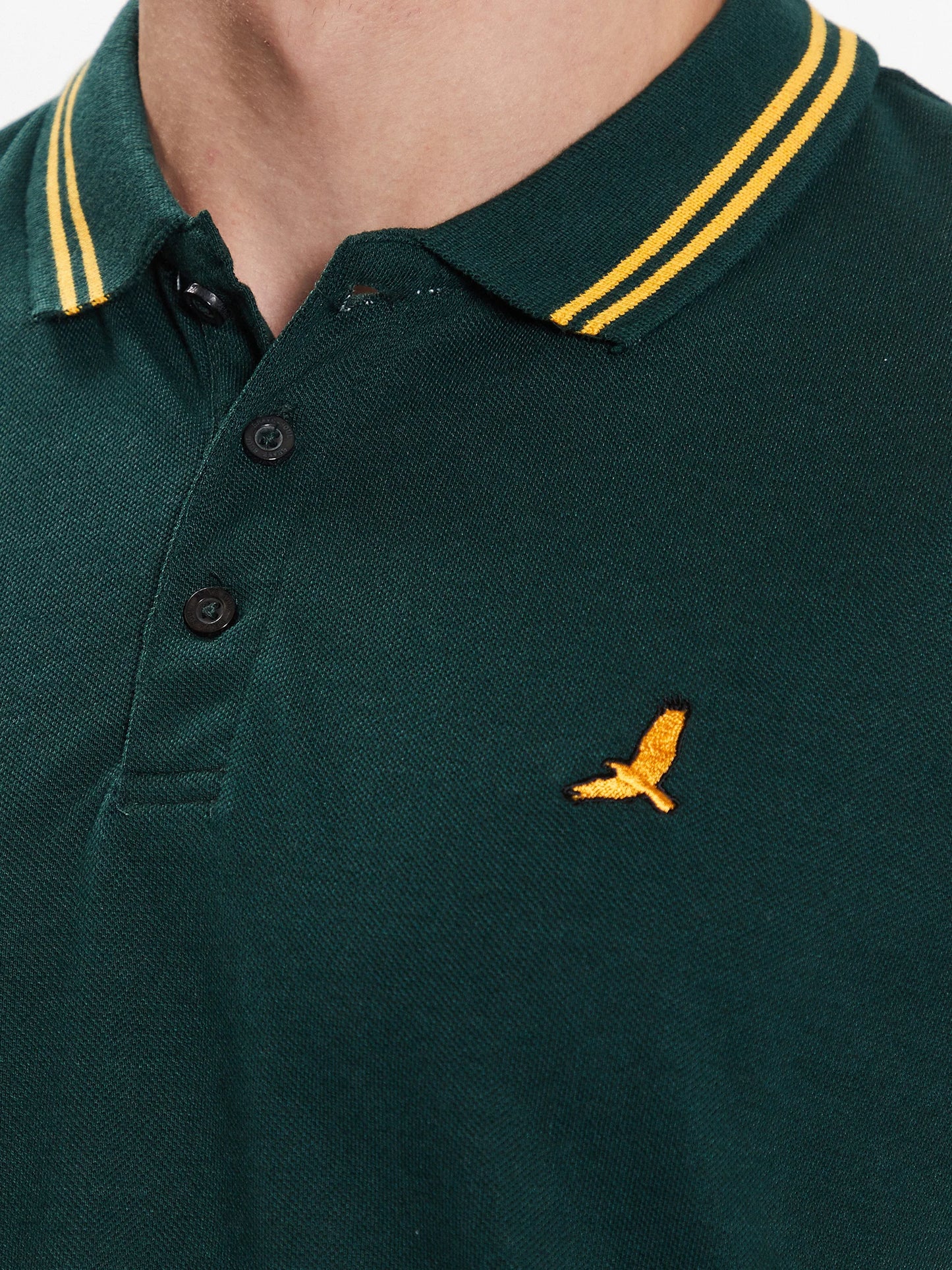 BRAVE SOUL LONDON POLO WITH COLLAR STRIPE