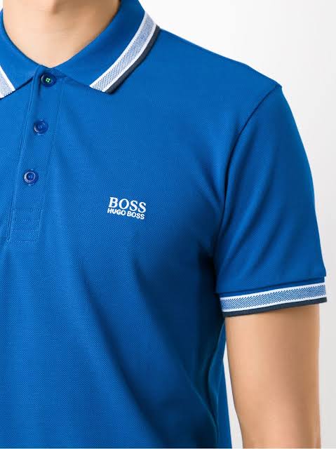 HUGO BOSS MEN'S REGULAR FIT ORGANIC COTTON POLO SHIRT WITH CONTRAST LOGO DETAILS