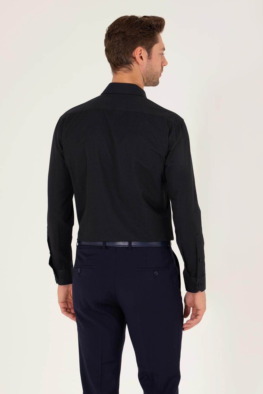 Pierre Cardin Men's Regular black Shirt