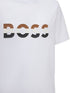 BOSS Crew-Neck White T-shirt with Graphic Logo Print
