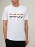 BOSS Crew-Neck White T-shirt with Graphic Logo Print