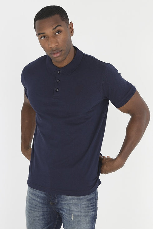 BAVE SOUL LONDON POLO - NAVY BLUE