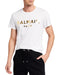 BALMAIN WHITE METALLIC LOGO T-SHIRT