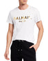 BALMAIN WHITE METALLIC LOGO T-SHIRT