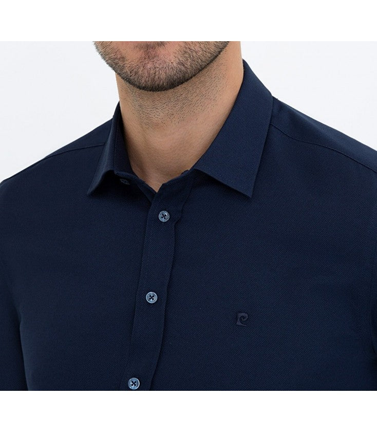 Pierre Cardin Men's Regular Navy Blue Shirt