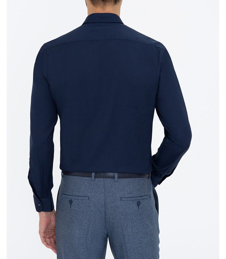 Pierre Cardin Men's Regular Navy Blue Shirt