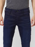 JACK & JONES BLUE MID RISE GLENN SLIM FIT JEANS